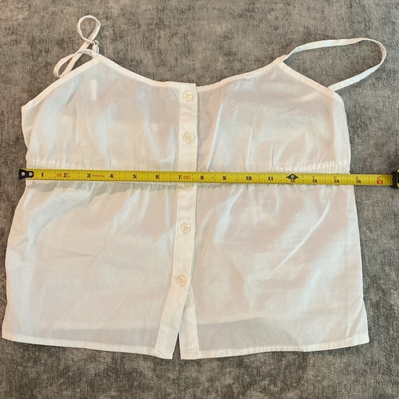 Brandy Melville one size white spaghetti strap top. NWT {191} - Picture 4 of 6